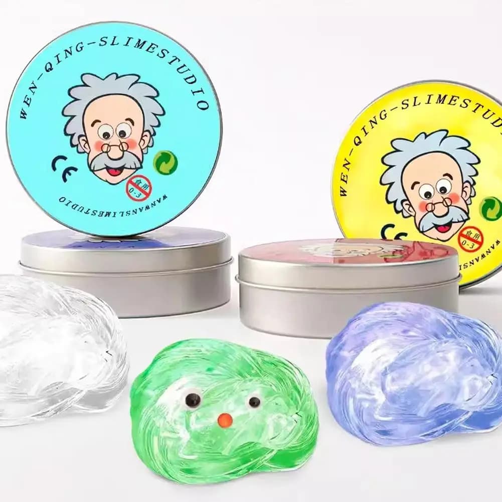 Kit Giocattolo Slime Liquido Riutilizzabile, Cristalli Liquidi Rimbalzanti, Argilla Colorata Antistress per Bambini, Pasta Modellabile Fai-da-Te