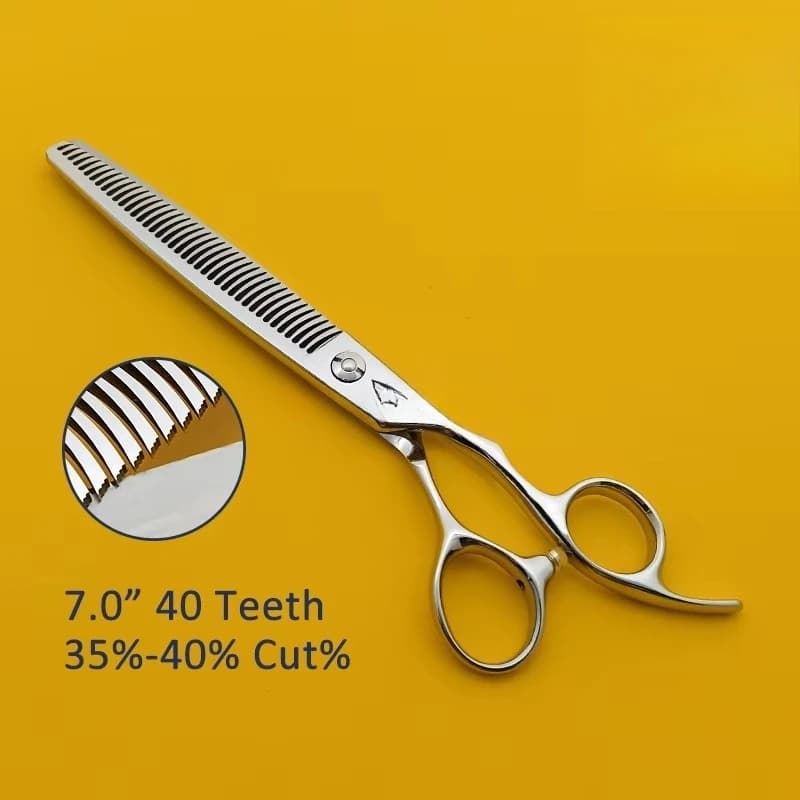 Pet Shears Professional Dog Grooming Scissors 7.0 Inch 40 Teeth Sharp for Cutting Pet Thinning Scissors