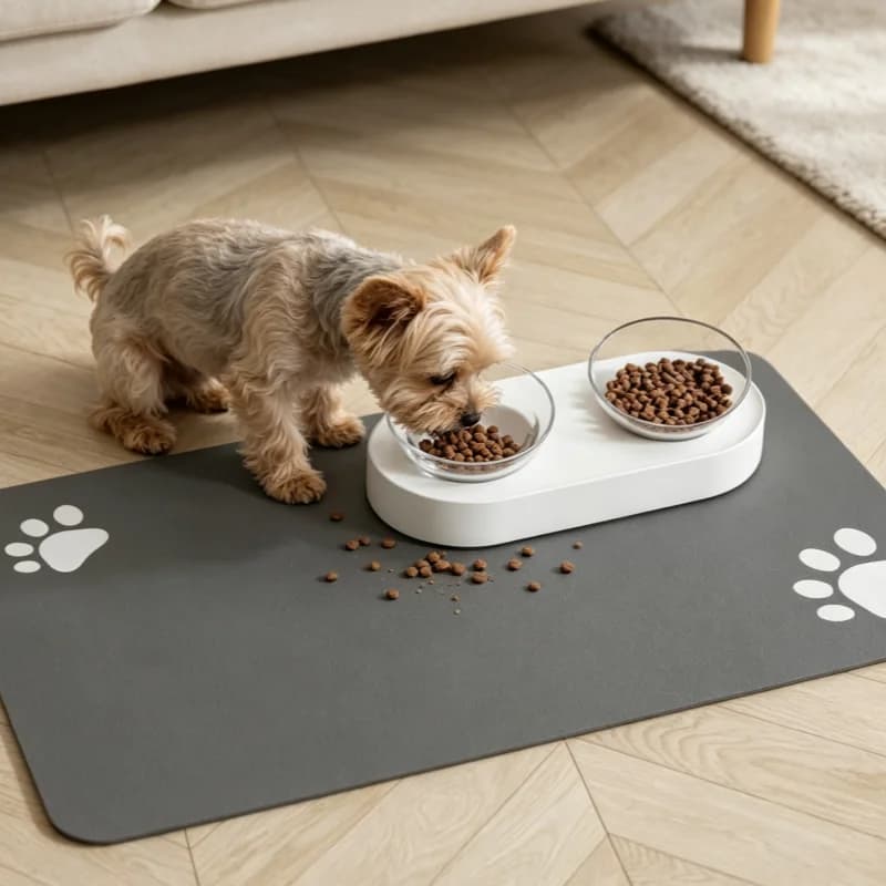 Diatomite Pet Placemat Absorbent Quick Dry Pet Feeding Mat For Food Water Bowl Waterproof Non-Slip Rubber Backing Pet Mat Home