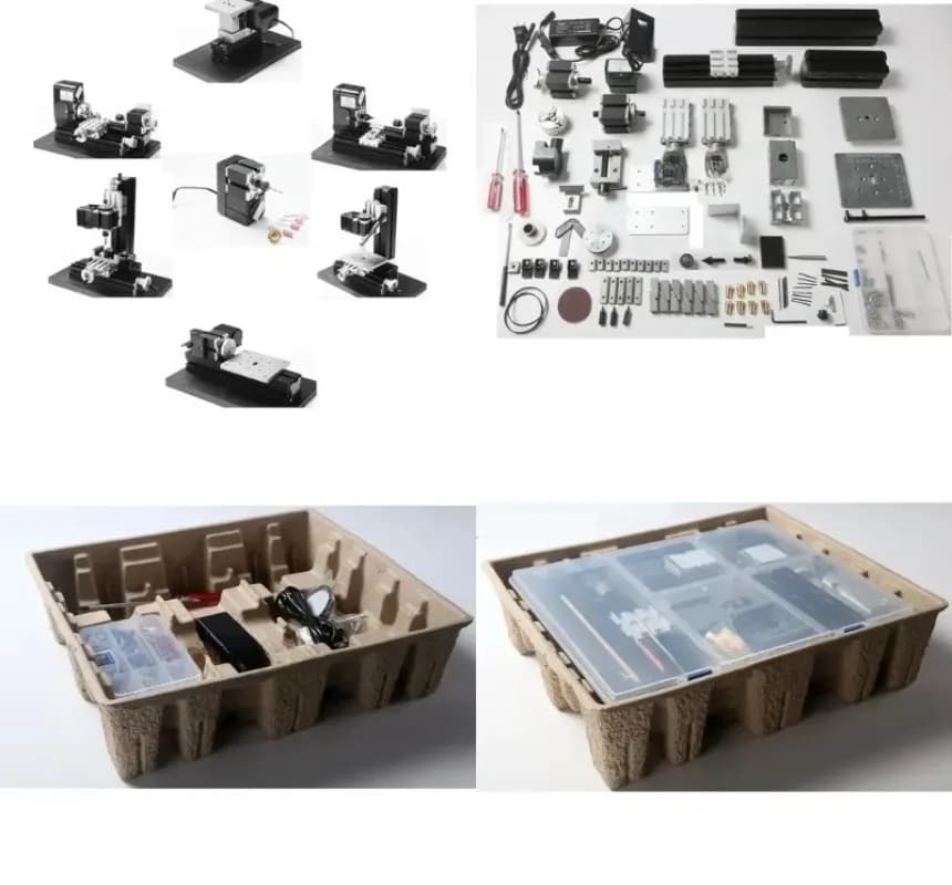 The First Tool 24W Metal 6 in 1 Mini Machine Kit Z6000M 20000RPM Lathe, Wood-turning, Jigsaw, Drilling,Sanding,Hand-held