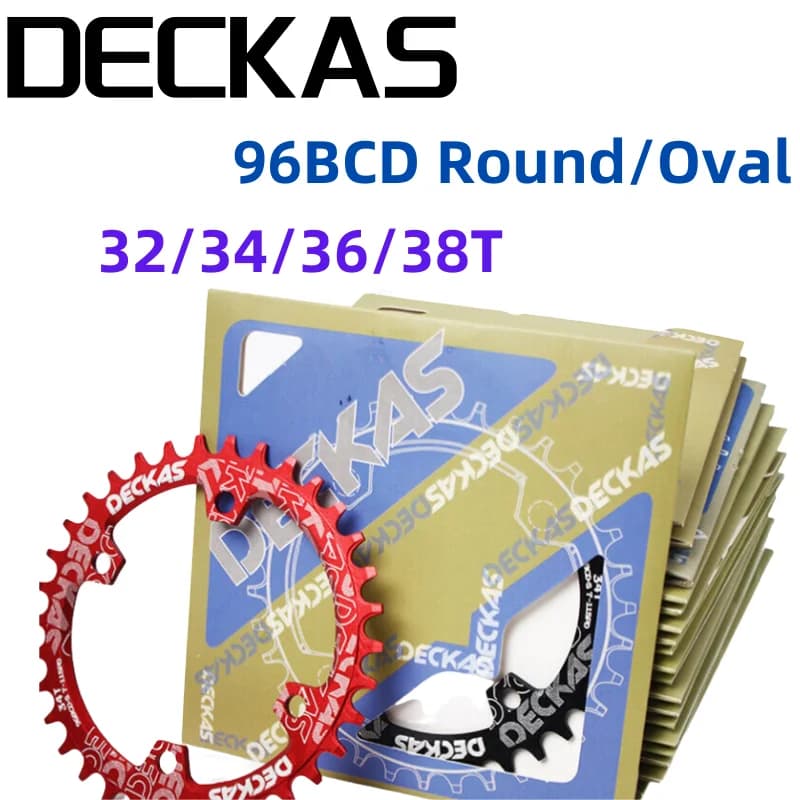 DECKAS Corona Rotonda 96BCD Corona MTB 32T 34T 36T 38T Parti della Piastra per Shimano M6000 M7000 M8000 M4100 M5100