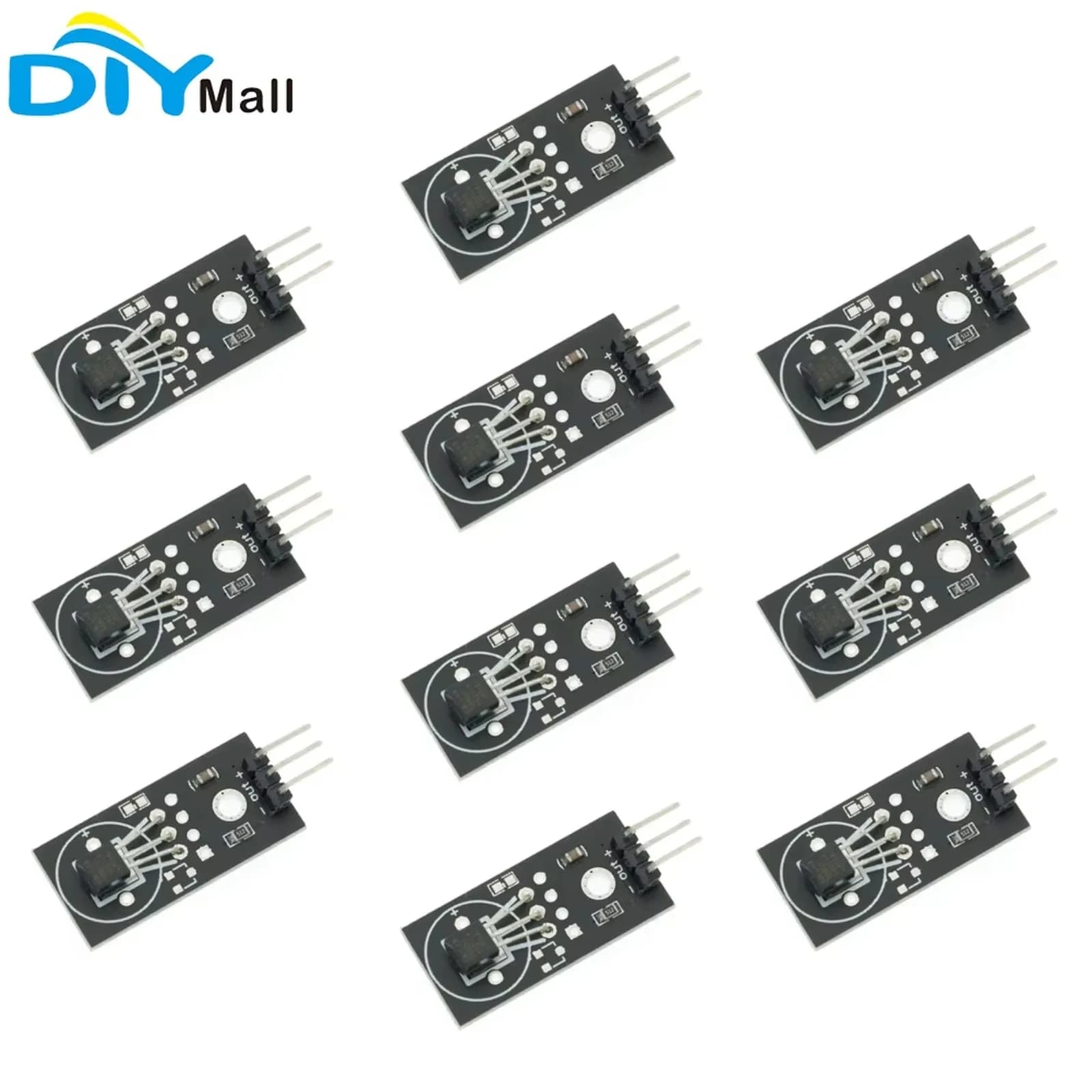 10 piece DS18B20 digital temperature sensor module for Arduino, accurate measurement, ideal for DIY projects and electronic enthusiasts