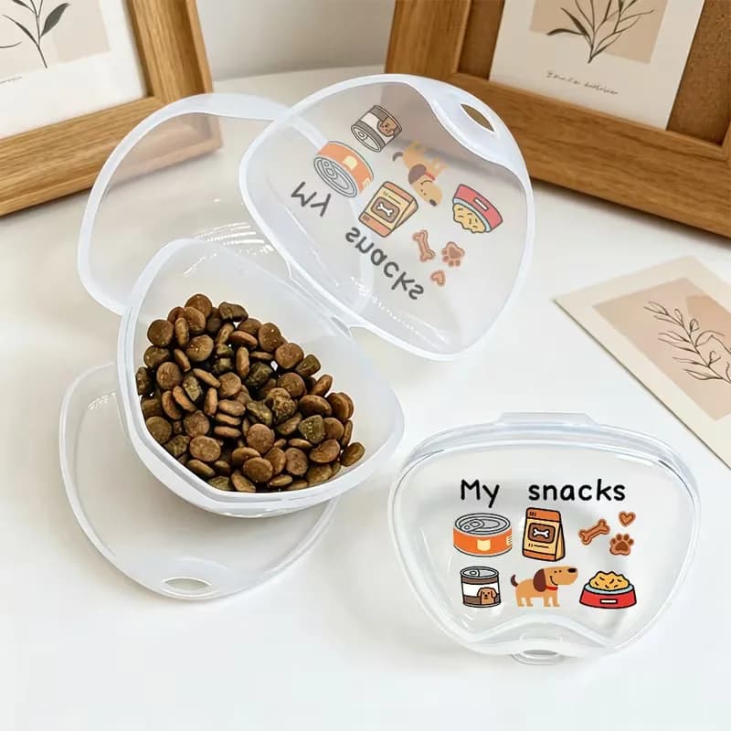 Cartoon Pet Treat Airtight Container Portable Outdoor Dog Food Storage Jar Cat Treat Dispensing Box New Arrival for Amazon