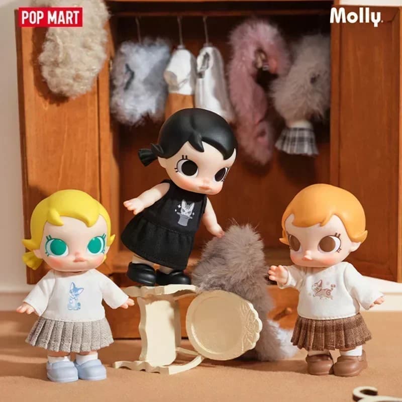 POP MART Molly Winter Fit Check Serie Blind Box Toys Mystery Box Mistery Caixa Action Figure Surprise Cute Model Birthday Gift