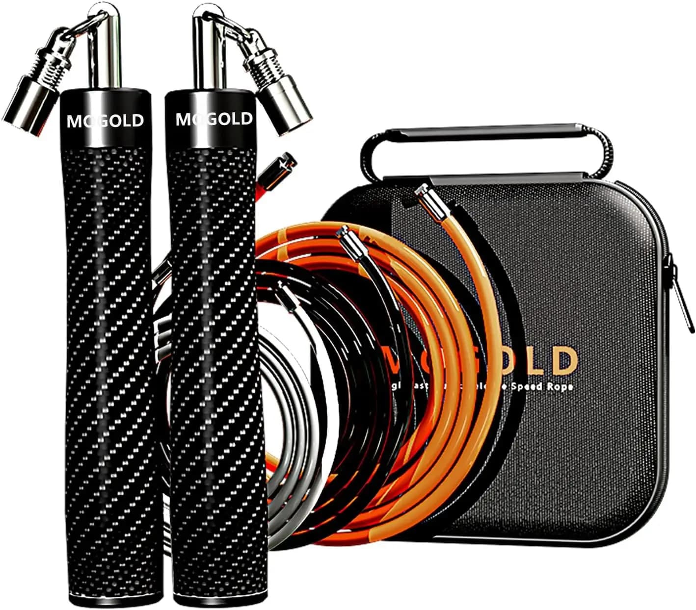 Corda per saltare ponderata per uomo donna-corde per saltare pesanti intercambiabili 1/5lb 1/4lb 1/2lb-regolazione della lunghezza di rotazione di 360 gradi