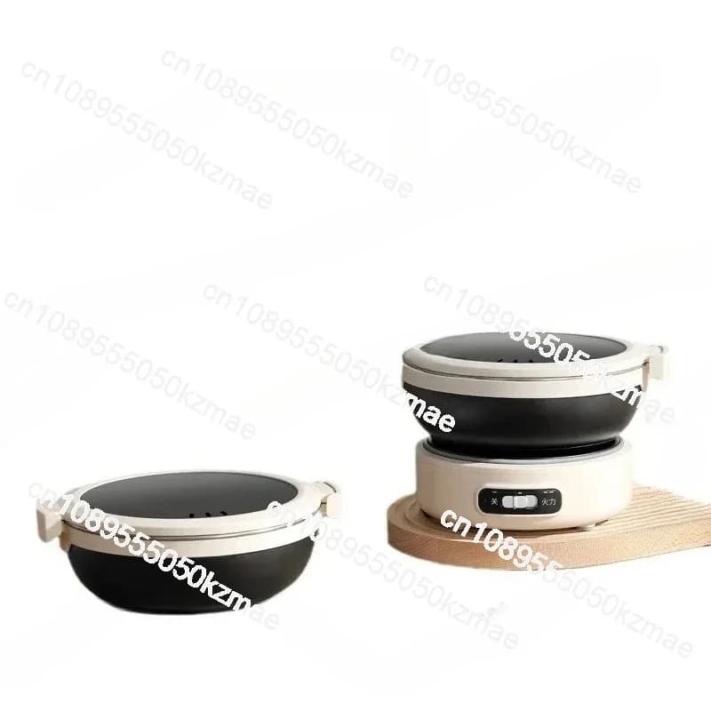 Portable split electric pot, 220 V multiple cooker for rice, hot pot, soup and stew, ideal for dormitory, travel and sm