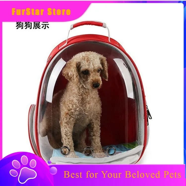 FurStarNew Large Capacity Space Capsule Cat Dog Carrier, Breathable Front Double Shoulder Pet Backpack For Small Pets