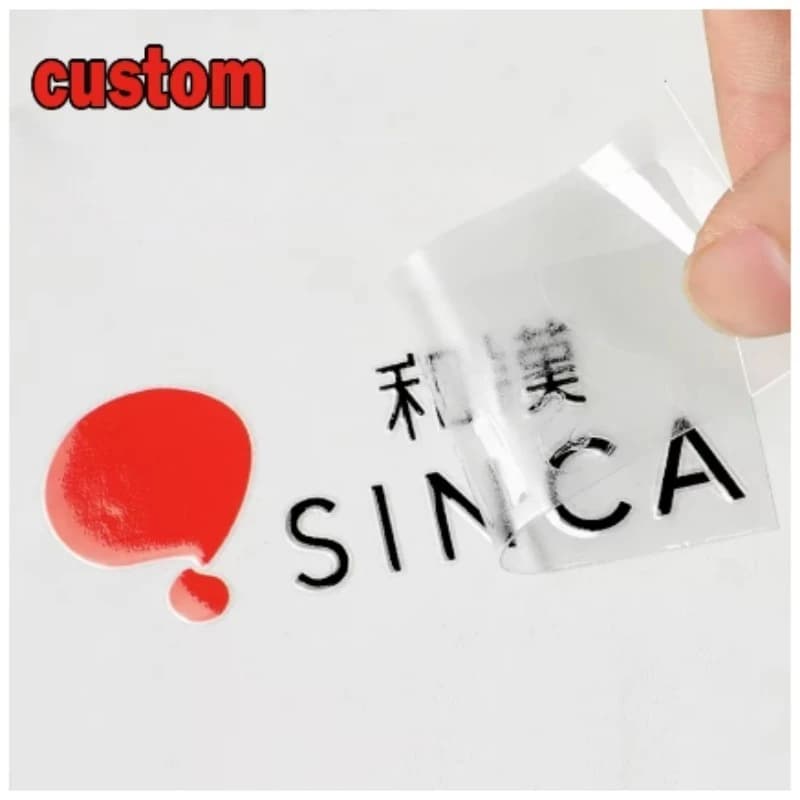 Custom DTF Transfer Stickers 3D UV Print Personalized DIY Company Logo Crystal Self-adhesive Label On Bottles Packing box