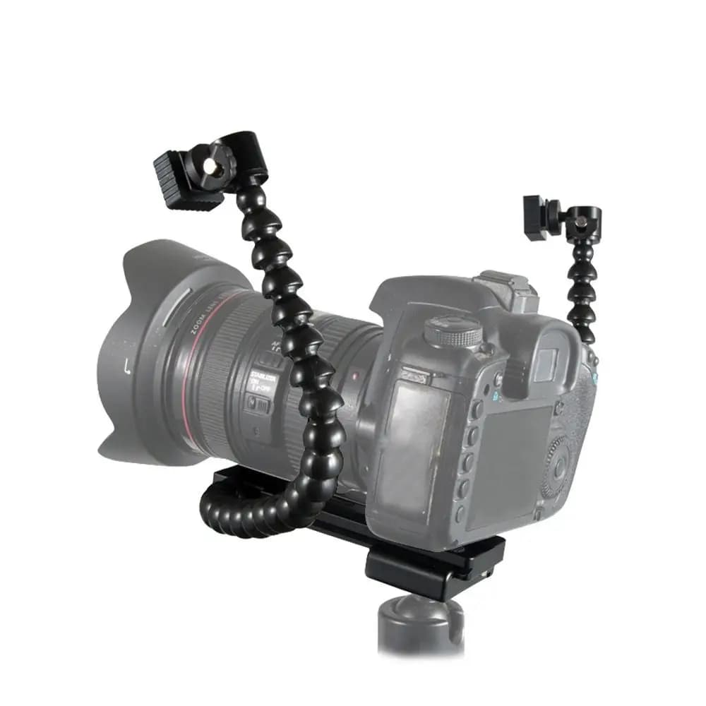 Flexible Gooseneck Jaws Adjustable Universal Flex Clamp Mount Action Camera Mount for GoPro/DJI Osmo Action/Insta360