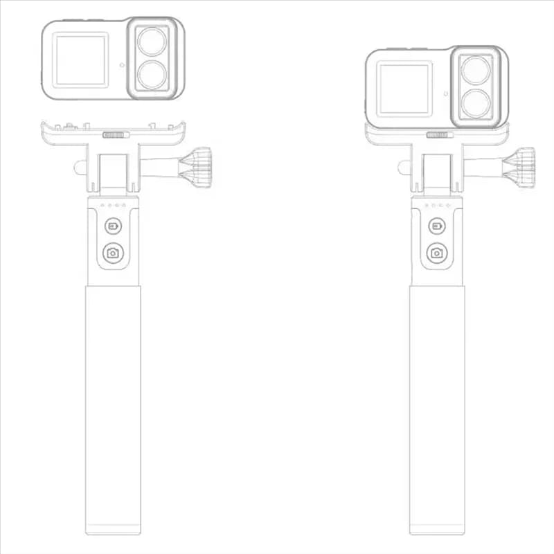 SJCAM Selfie Stick universale ricaricabile per action cam, stick portatile per foto e telecomando video