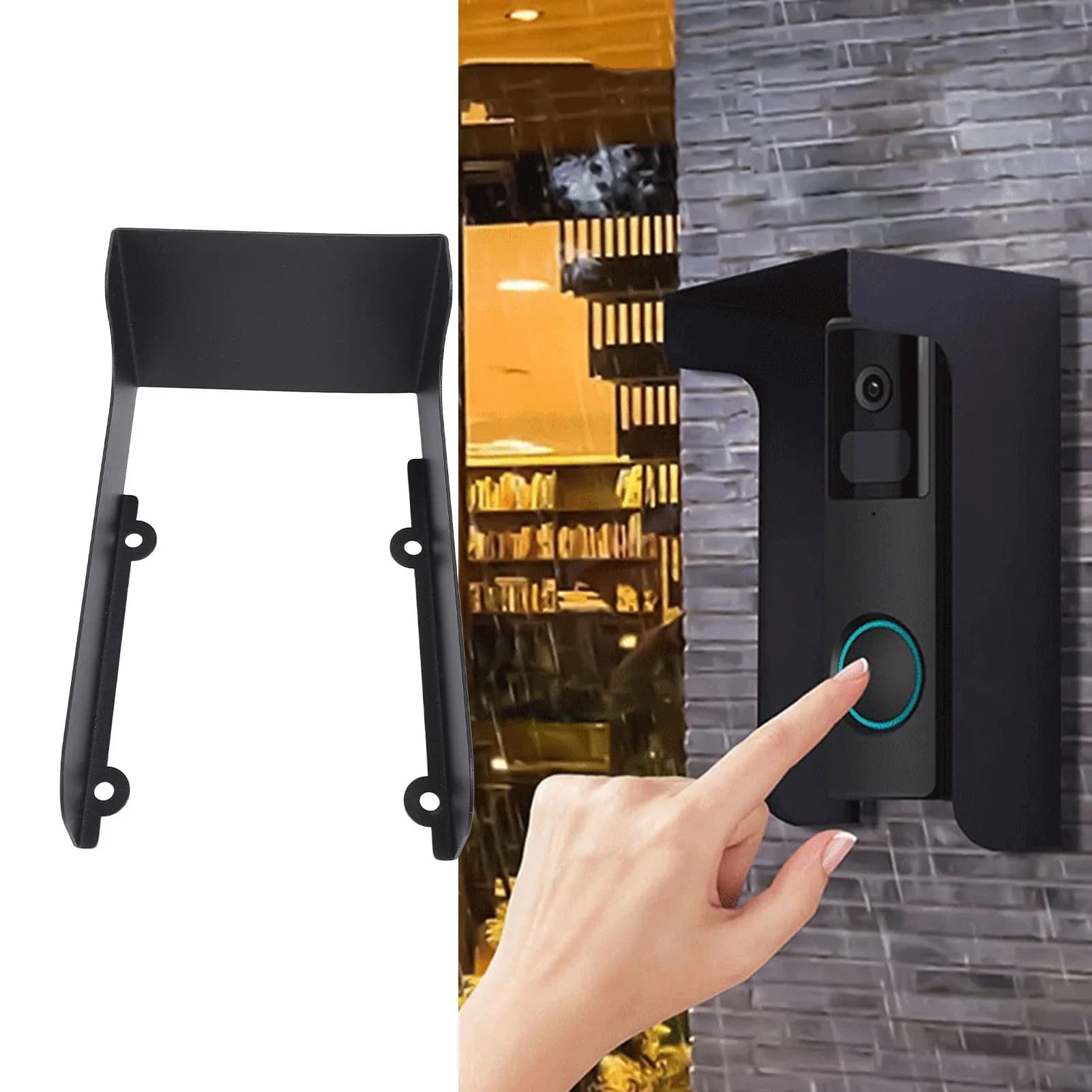 Copertura per campanello in acciaio laminato a freddo, resistente alle intemperie, anti-riflesso, per videocamera campanello.