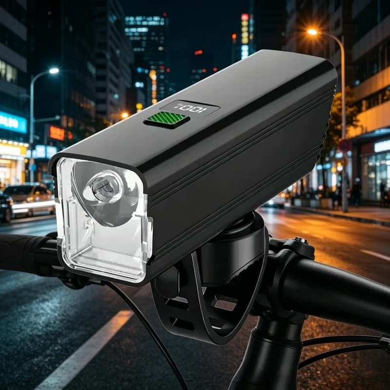 800LM USB-C Rechargeable Bike Light Night Riding Headlight High Low Switch Commuter