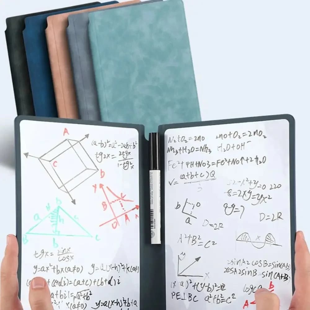 Quaderno A5 Riutilizzabile Impermeabile Cancellabile con Spirale, Blocco Note Rigido per Studenti, Libro da Disegno, Agenda, Lavagna a Spirale