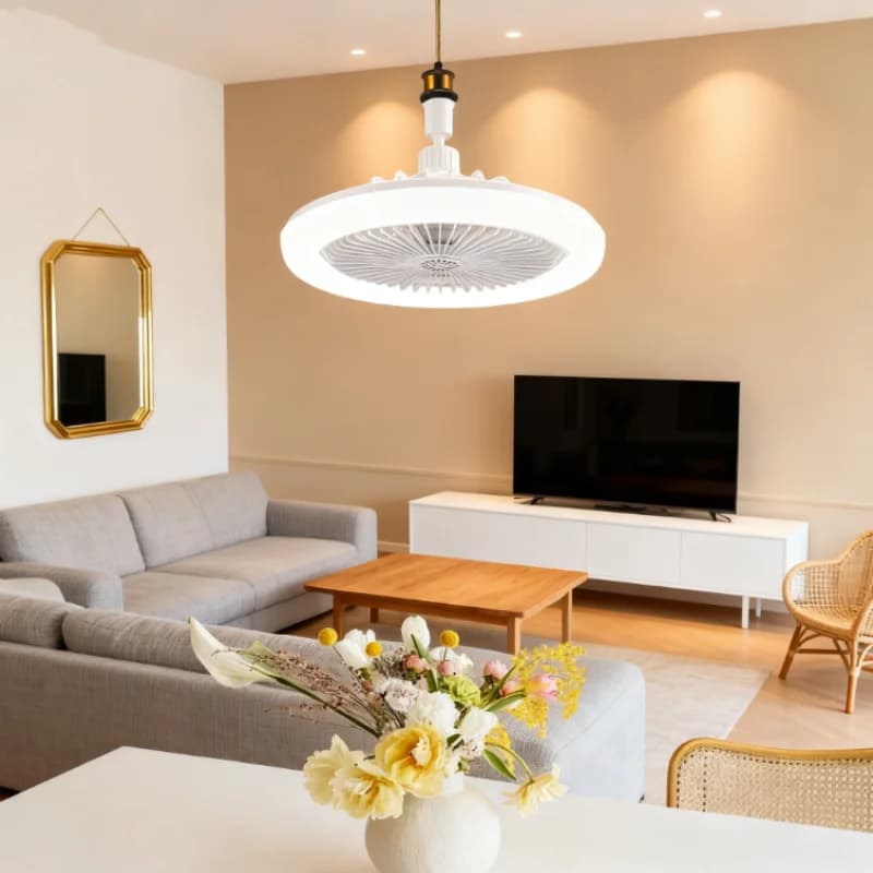 Nuova camera da letto Aromaterapia Ventilatore Lampada Ventilatore elettrico silenzioso LED Studio Sala da pranzo Soggiorno Lampadario