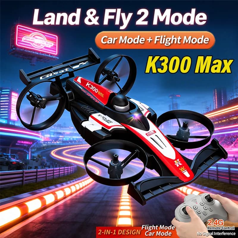 Mini RC Flying Car Transformable 2 4G Remote Control Quadcopter Hover Helicopter Fast Racer Toy STEM Birthday Gift for Kids Boys