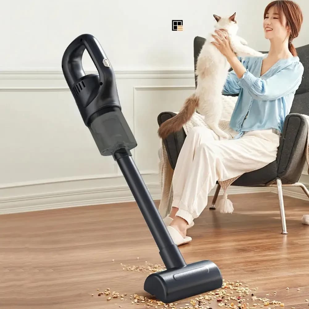 Aspirapolvere per Auto Portatile Senza Fili ad Alta Potenza con Forte Aspirazione e Contenitore Polvere Rimovibile - Forniture per la Casa