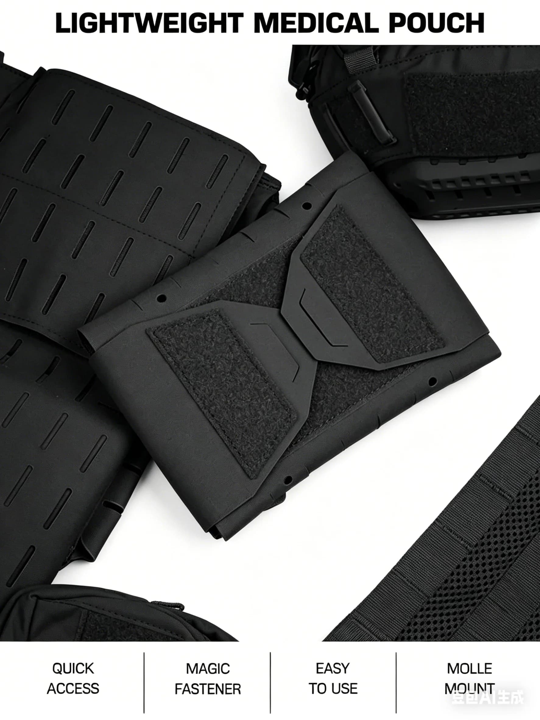 Kit di pronto soccorso IFAK compatibile con MOLLE, sistema di apertura rapida, borsa medica per viaggi all'aperto, escursionismo, kit di sopravvivenza per emergenze
