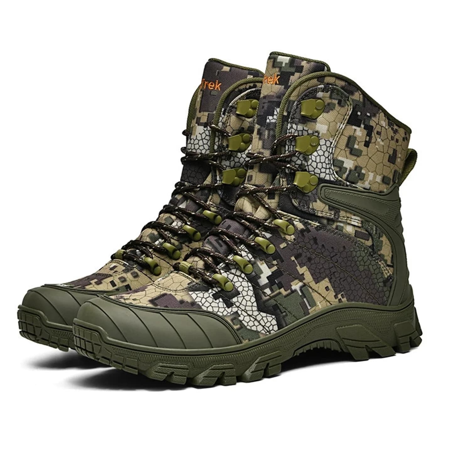 Men's Camouflage Hunting Boots Breathable Desert Tactical Shoes Outdoor Wear-Resistant Waterproof Mountaineering Hiking Boots