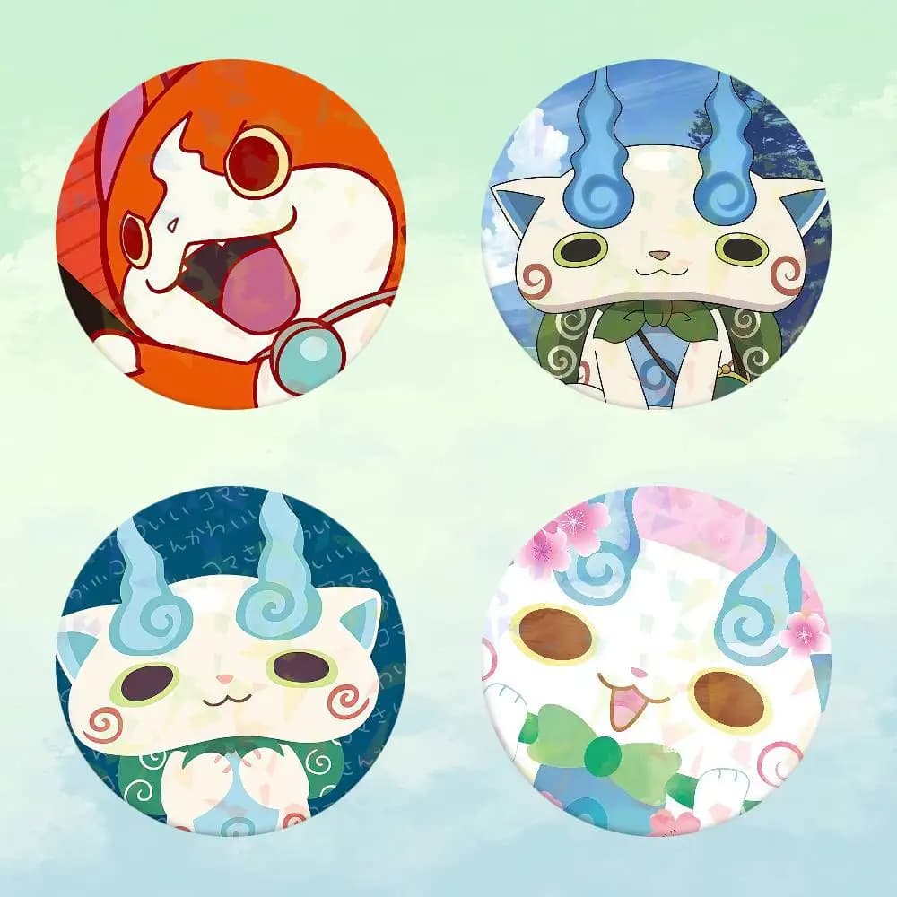 Spilla Distintiva Creativa a Forma di Personaggio Anime Yo-kai Watch Komasan, Accessori per Borse, Cappelli e Abbigliamento, Regali