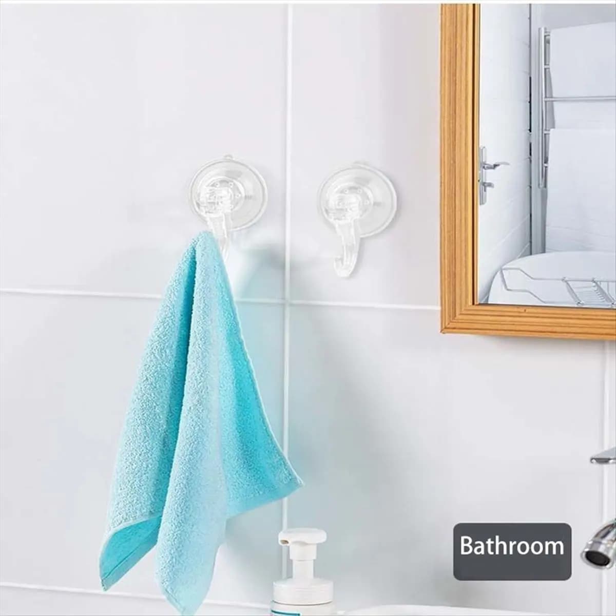 (ABKM) Gancio a ventosa riutilizzabile per carichi pesanti, gancio a ventosa per vetro, accessori da cucina, gancio per asciugamani da bagno