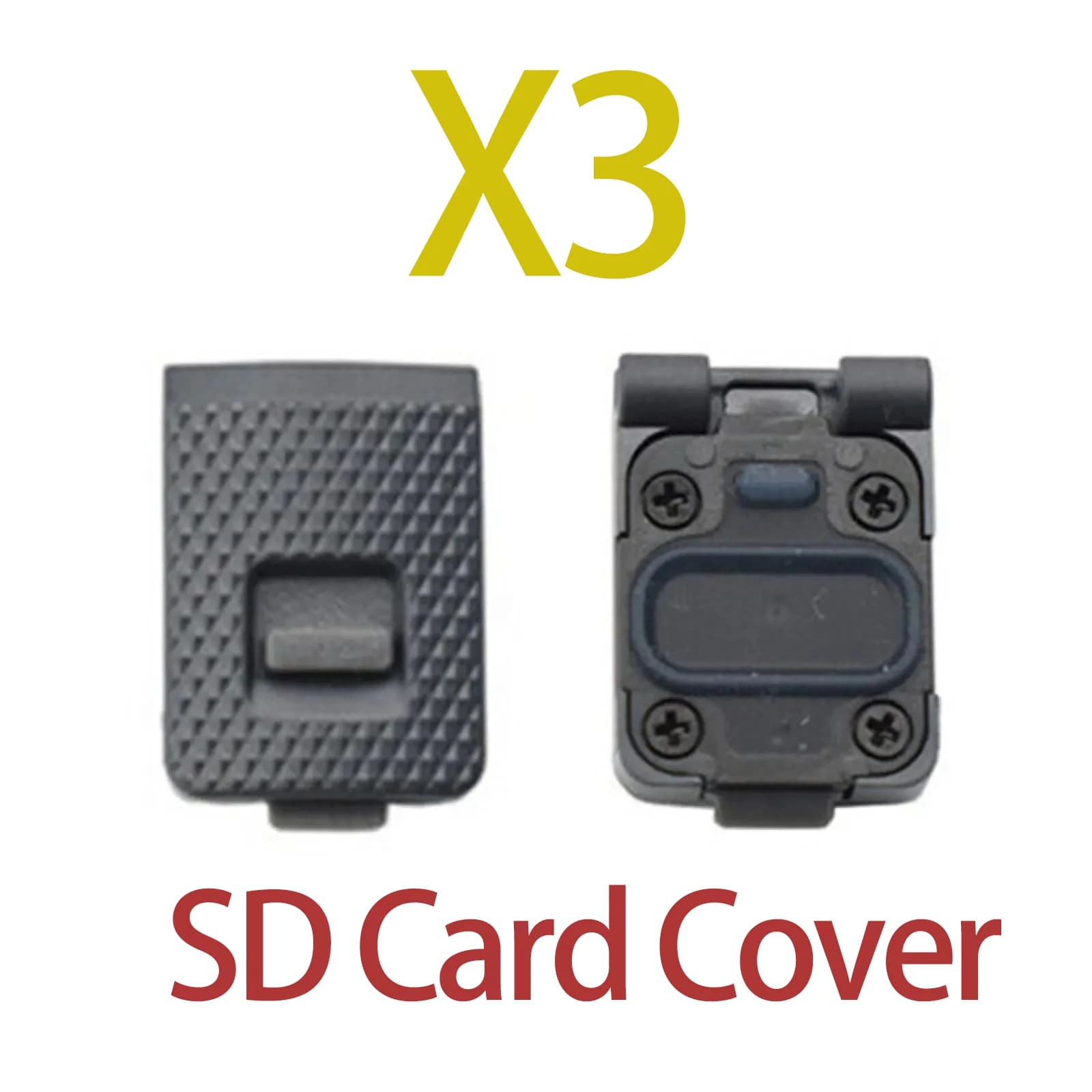 Coperchio laterale porta di ricarica USB ABS di ricambio per accessori per fotocamera Insta360 One X3 Coperchio coperchio batteria nero Porta laterale Porta USB-C