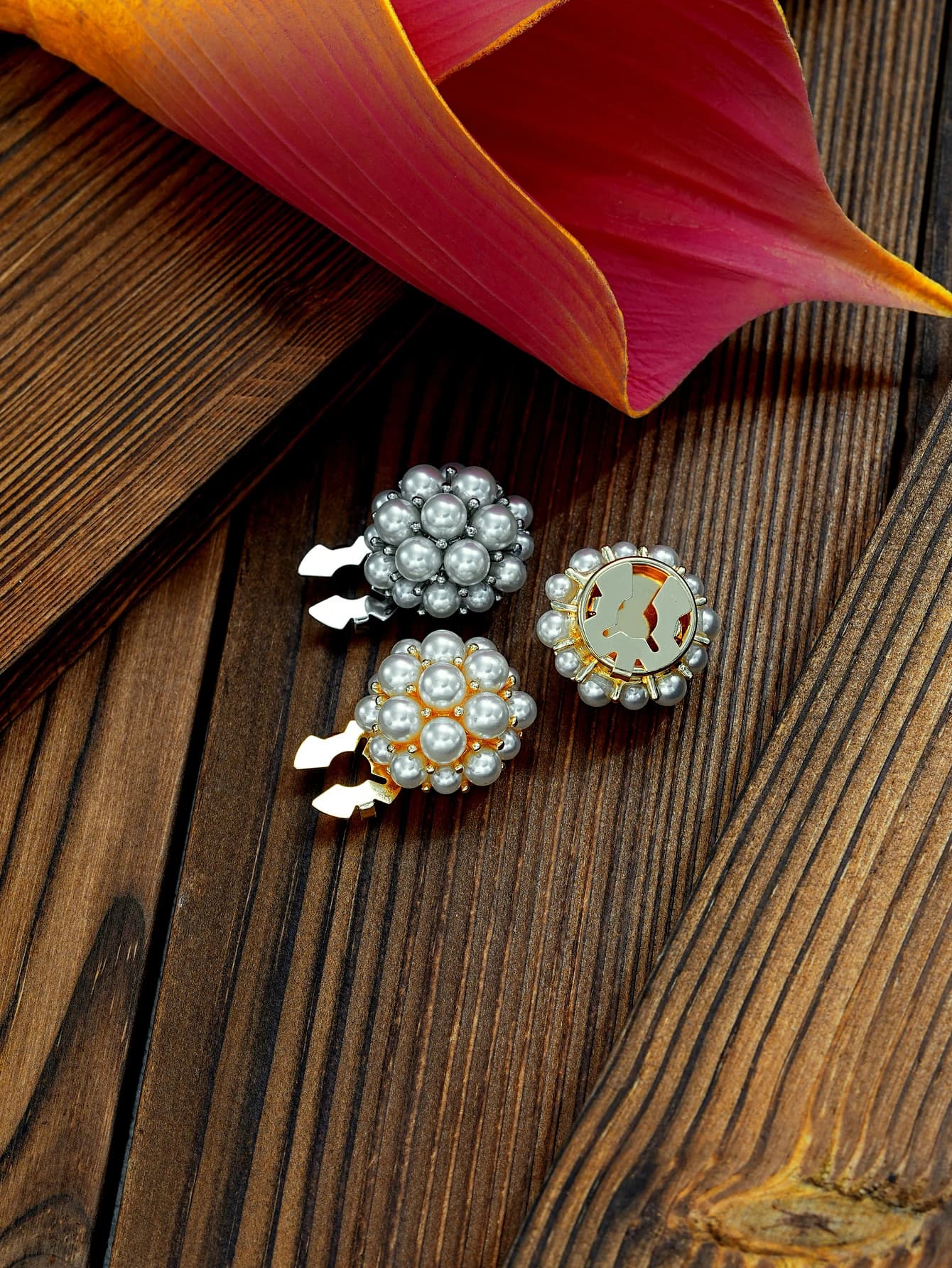 Copri bottoni con clip per perle squisite da 23 mm 1/2/3/4 pezzi Set Bottoni decorativi senza cucitura alla moda per accessori di abbigliamento