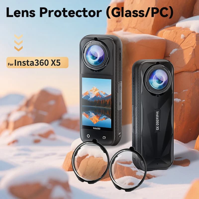 For Insta 360 X5 lens protection Premium optical glass protection Ultra transparent removable scratch-resistant camera cover accessories