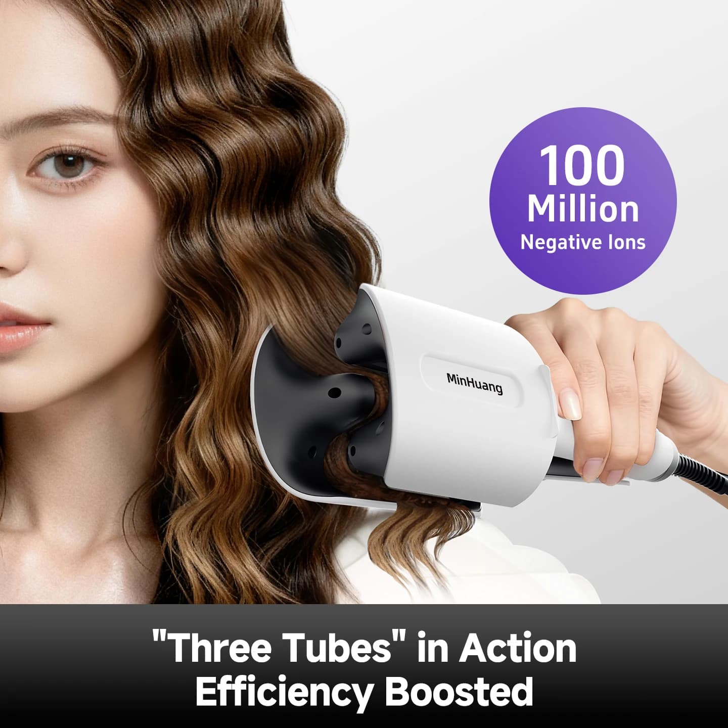Triple Barrel Hair Waver Deep Wave Curling Iron 30s Fast Heating LCD Display Anti Scald Glove for Beach Waves