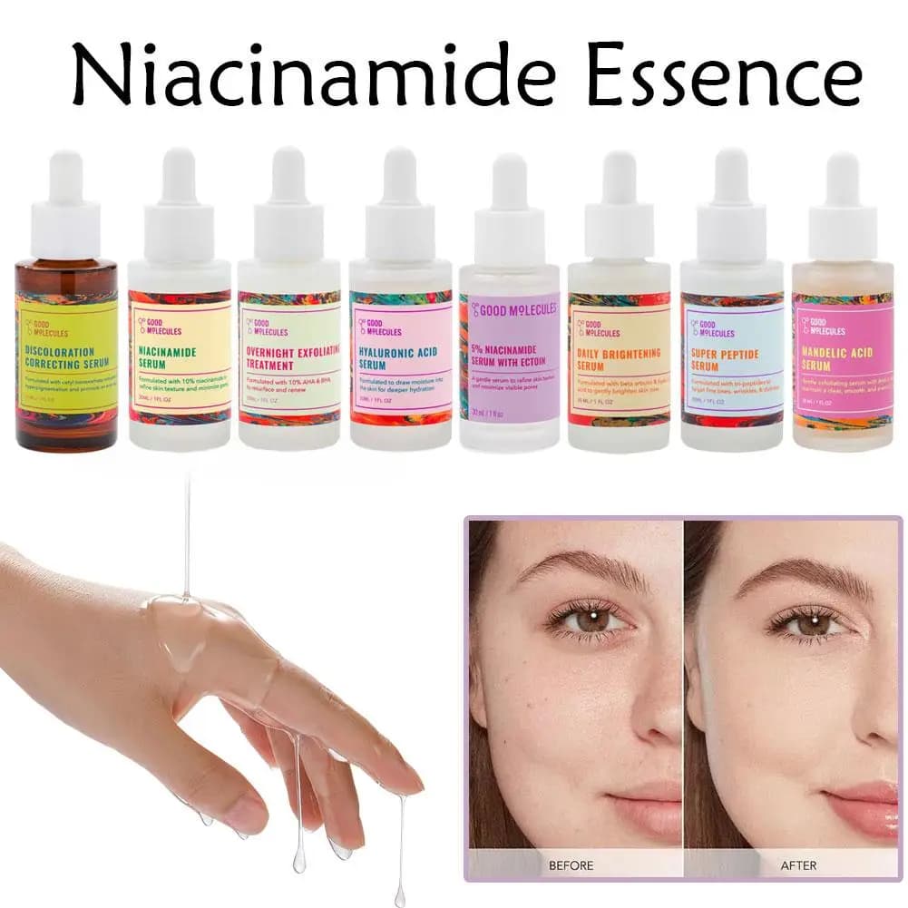 Good Molecules Siero Viso alla Niacinamide – Discromie, Illuminating and Hydrating Corrector, with Vitamin C and Hyaluronic Acid