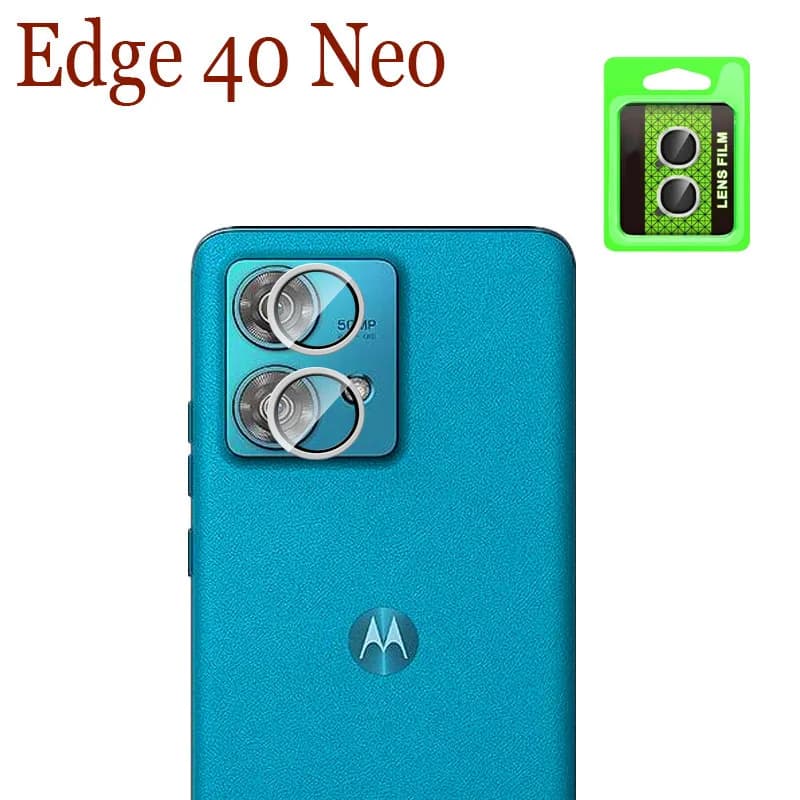 Vetro dell'obiettivo della fotocamera per Moto Edge 40 Neo Protezione della fotocamera Acciaio legato Design 3D invisibile di tipo diviso HD