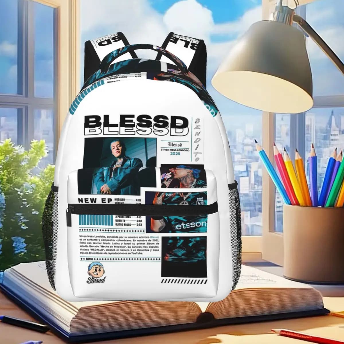 Rapper Blessd Tour Graphic Backpack Student Boys Girls BookBag Children School Bag Laptop Shoulder Bags for Men Women