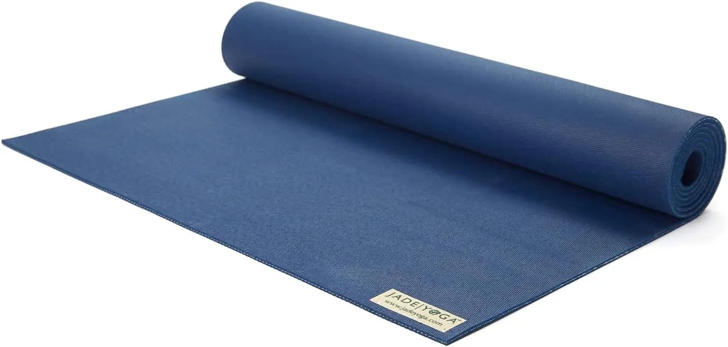 Non-Slip Natural Rubber Yoga Mat for Men & Women, 3/16" Thick, Eco-Friendly, Durable for Pilates, Meditation, and Home Exercise
