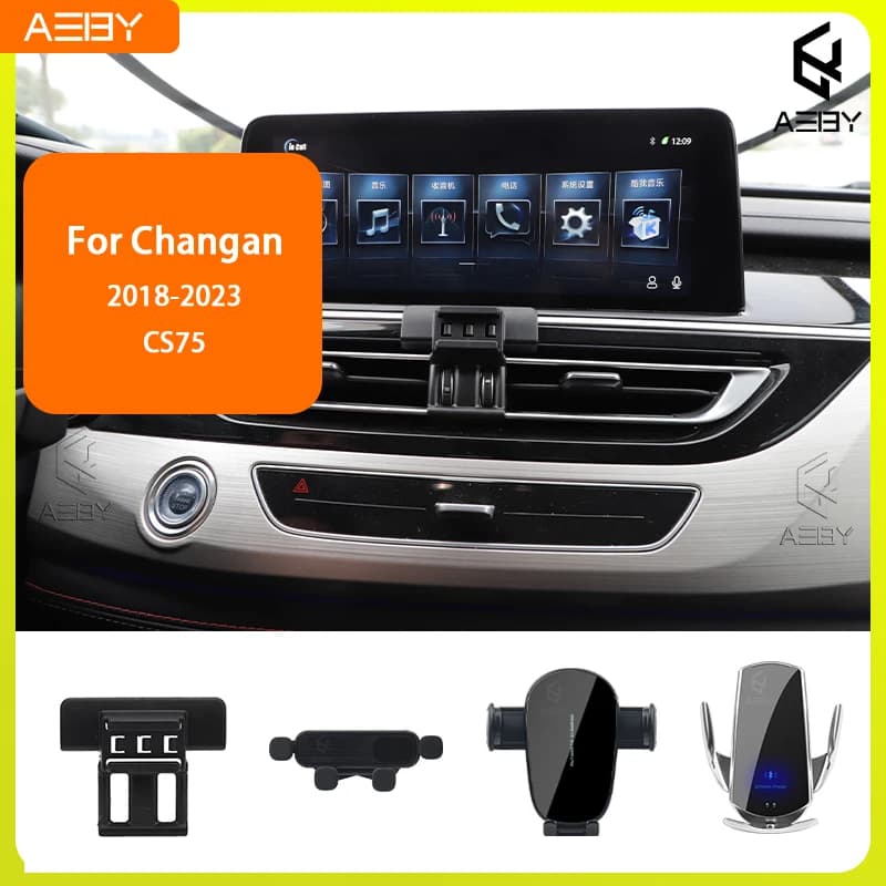 Supporto per Telefono per Changan CS75 2018-2023, Base Fissa Speciale con Ricarica Wireless, Accessorio Interno per Auto