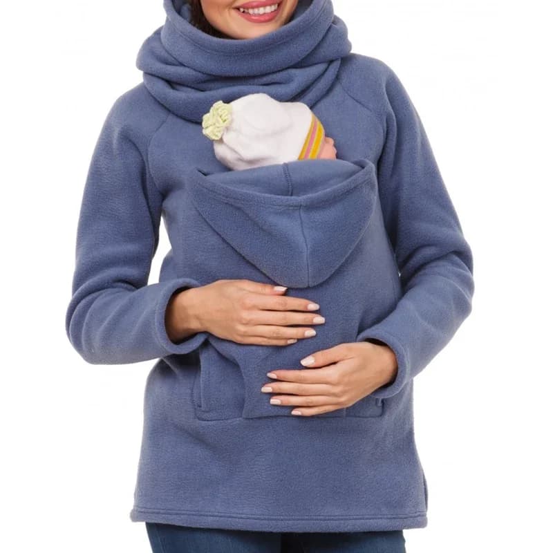 Autunno Inverno Cappotto canguro Abbigliamento premaman Taglie forti Maglione gravidanza Premama Marsupio per 0-12 mesi Felpe con cappuccio incinte