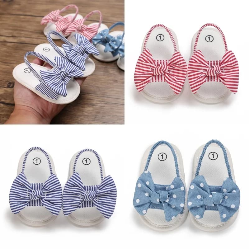 Sandali open toe con fiocco per neonata - Scarpe da passeggio traspiranti per sandali primaverili ed estivi per neonati di 0-1 anni