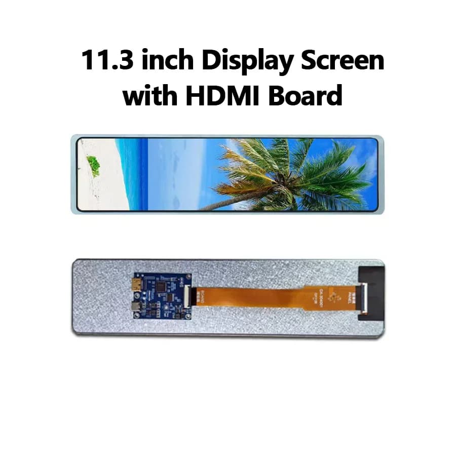 11.3-inch Touch Screen Computer Kit with HDMI Board Raspberry Pi Orange Pi Shelf - 440x1920 Resolution Desktop PC Kit