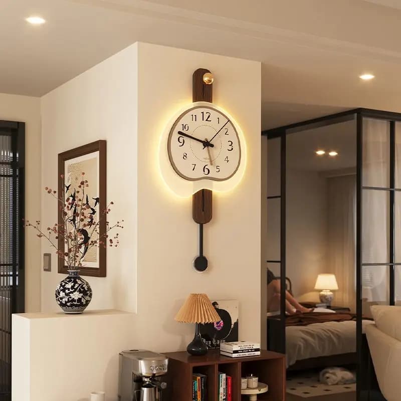 Wall Clock Retro Creative Living Room Home Light Luxury Wall Clocks Home Decor