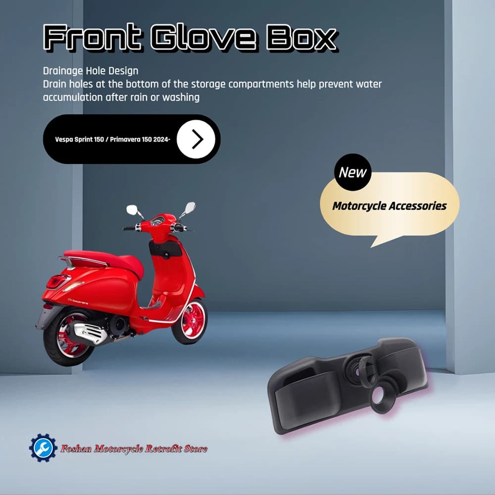 Per Vespa Sprint 150 Primavera 150 2024 2025 2026 Modifiche Moto Accessori Guanti vano portaoggetti anteriore
