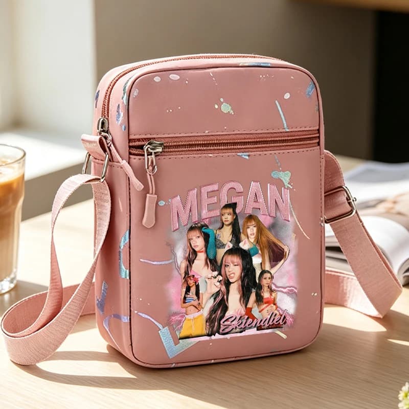 Fashion K POP KATSEYE Shoulder Bag for Men Women Anime Printed Crossbody Pouch Large Capacity Good-looking Storage Pouch Gifts