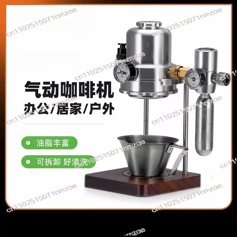 For Camping Office Home, Compact Metal Body New Portable Manual Espresso Coffee Maker, Mini Air Pump Pneumatic Machine