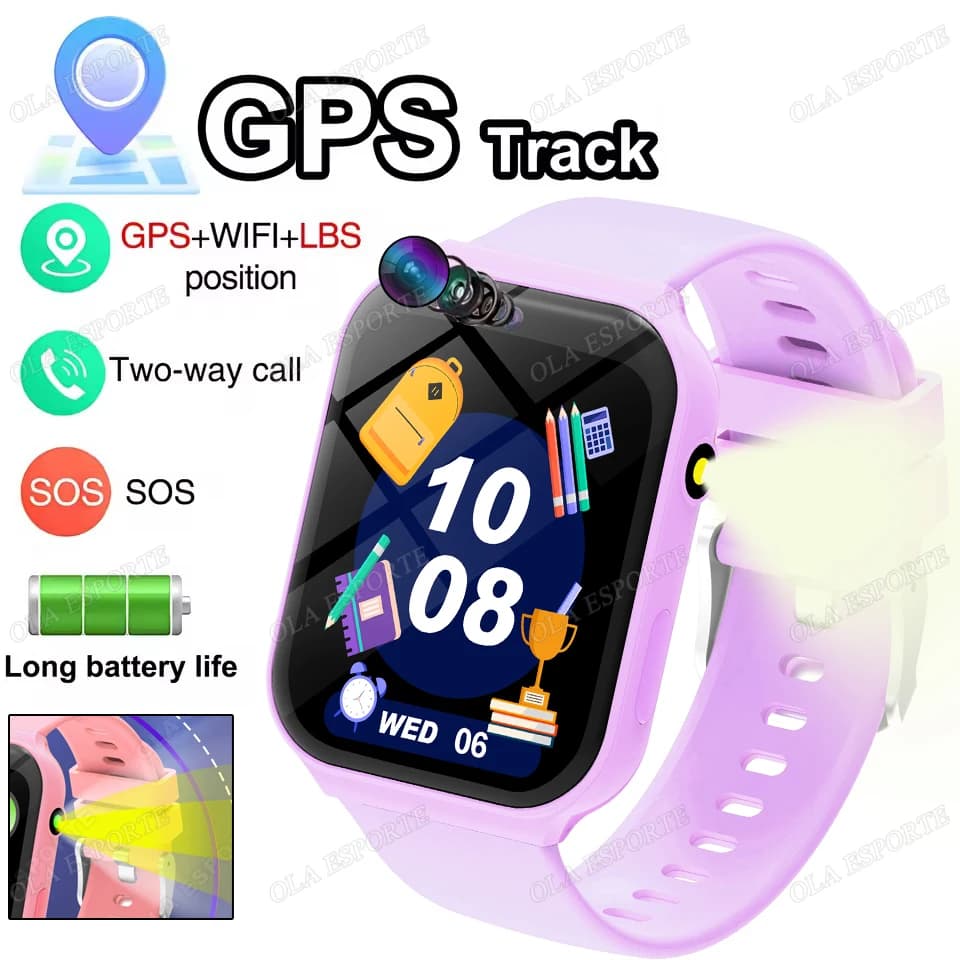 Smartwatch per Bambini 2026 con Torcia LED, Localizzatore LBS, SOS, Fotocamera, Telefono Cellulare e Chat Vocale