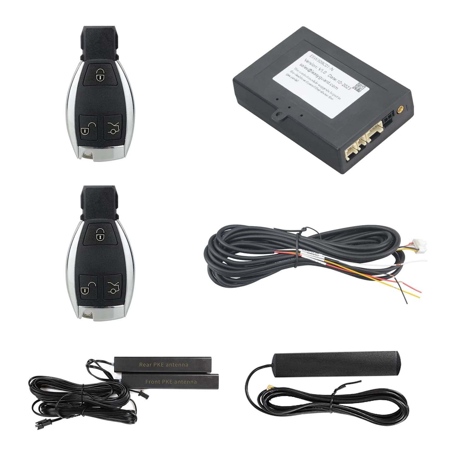 EASYGUARD PLUG PLAY PKE Replacement Smart Key Kit suitable for Benz FBS4 ABCES Class, GLA, GLC with OEM Start button