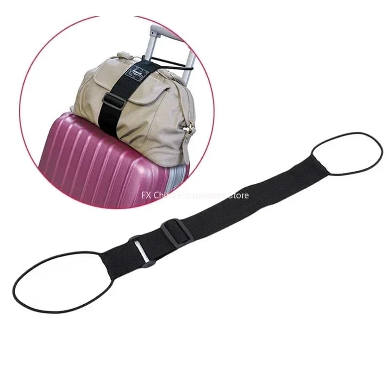 Elastic Adjustable Luggage Strap, Bungee Travel Security Belt, for Carry On, Secure Baggage Transport