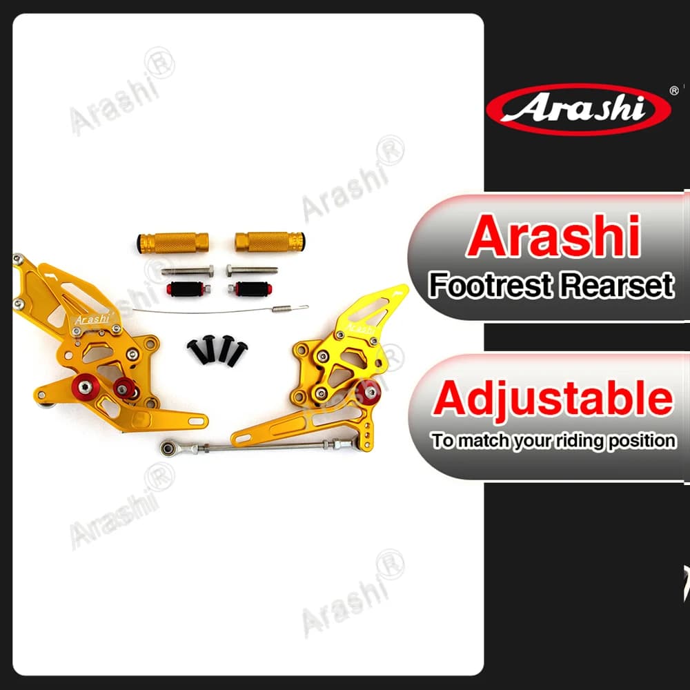 Arashi Pedane Rearset Ninja 250R EX 250J EX250J SE 2008-2012 Moto CNC Regolazione Posteriore Pedana Piede Per KAWASAKI 250 R