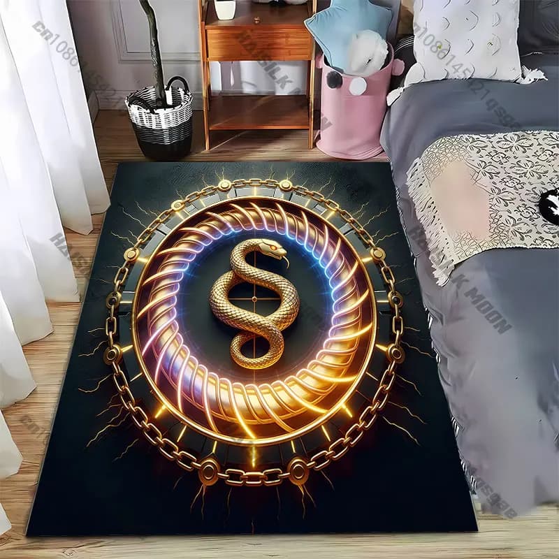 Chain mat with snake pattern, yoga mat, decoration for living room, baby mat, grass, carpet for play area, floor mat