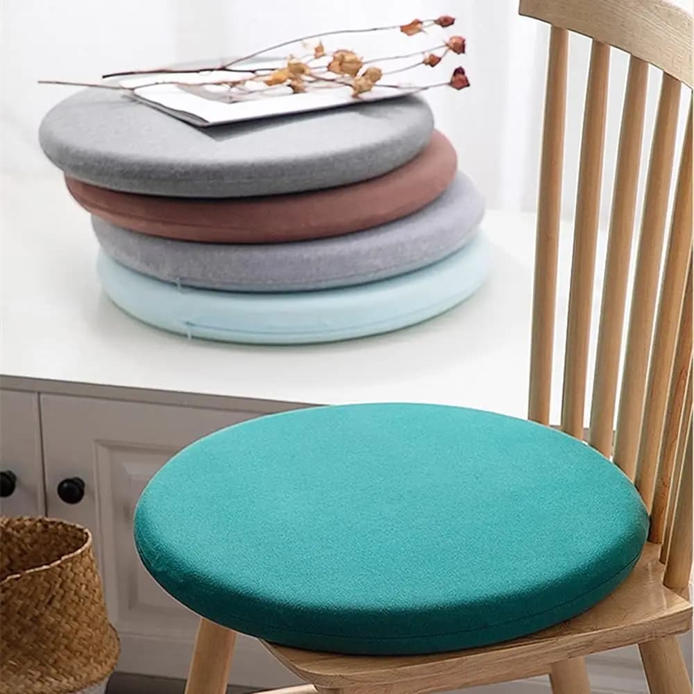 Seat cushion in memory foam soft non-slip solid floor seat round futon office chair pillow for bar stool 30/35/40 cm