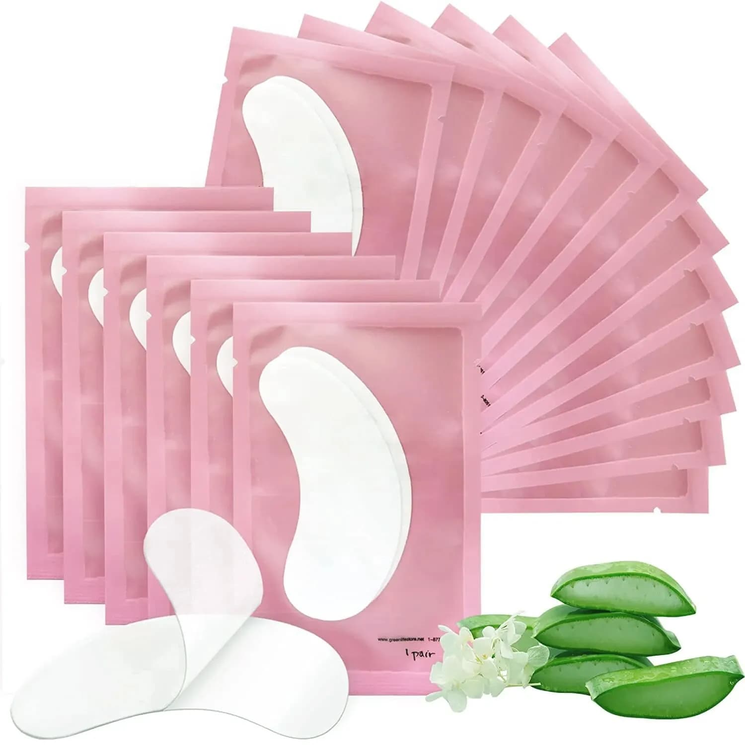 100 pairs of eye bearings eye pads for eyelash patch gels raw patches under eyelashes for paper sticker makeup for extension fake eyelashes
