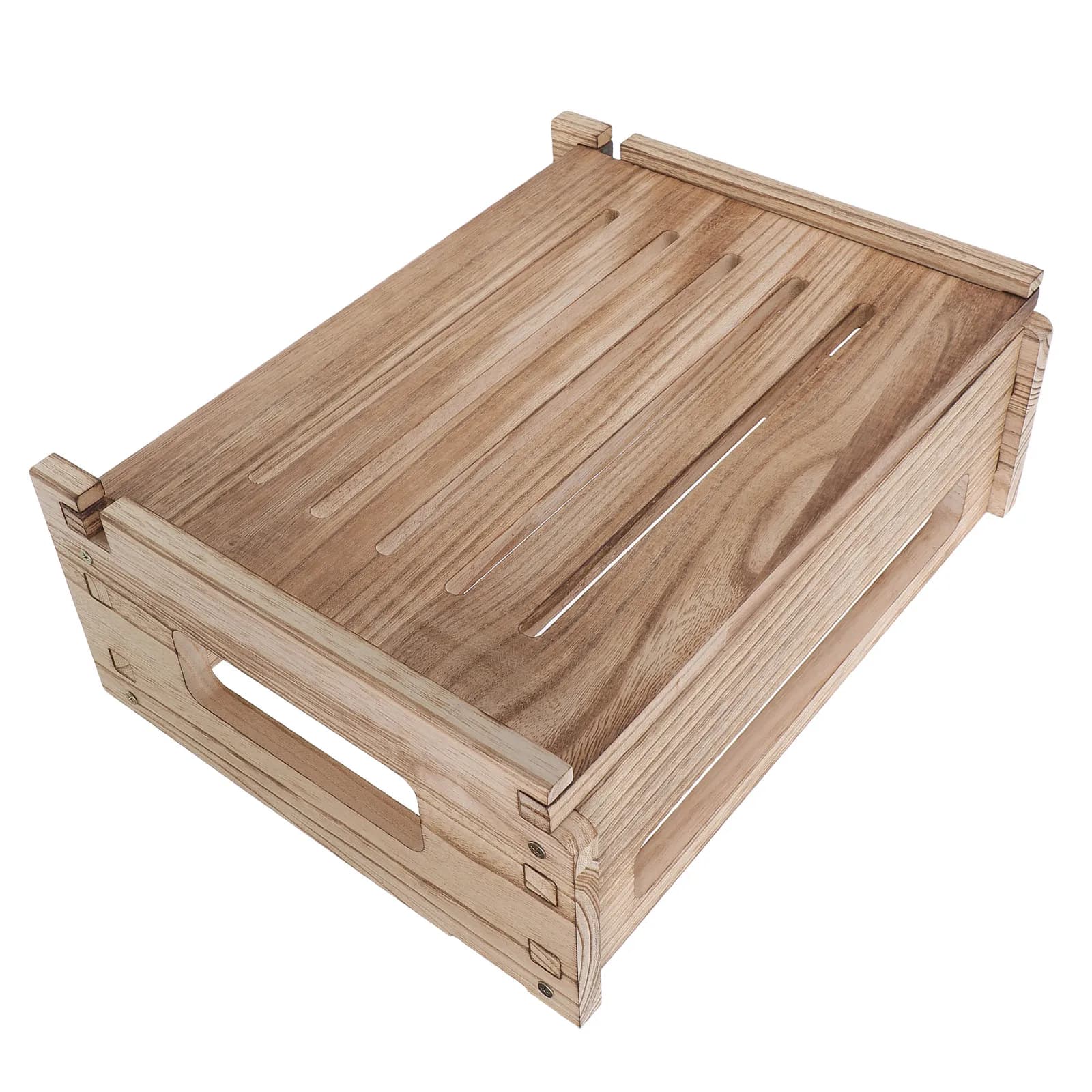 Wooden Wall Mounted Router Storage Box Decorative WiFi Router Shelf Hider for Modem Power Strip Cable Management Organizer Home