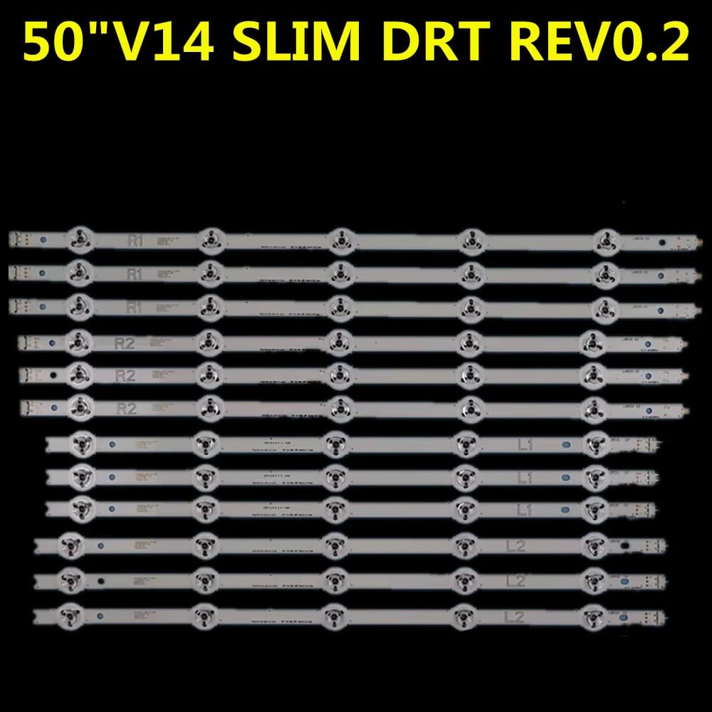 Striscia LED per 50"V14 SLIM DRT REV0.2 R1/R2/L1/L2 tipo 6916L-1824A 6916L-1825A 6916L-1826A 6916L-1827A TX-50AS740B TH-50AS670C