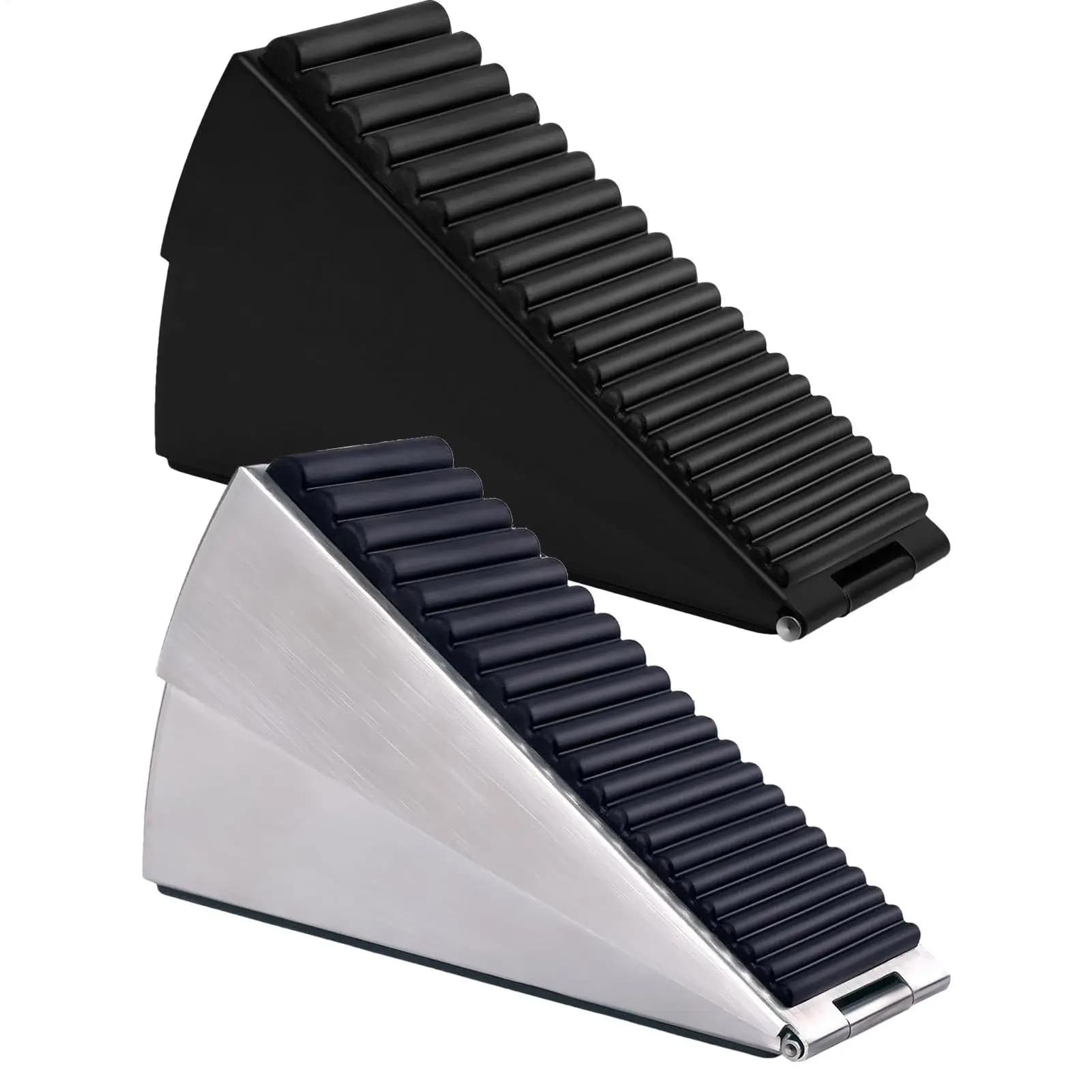 Door Stop Wedge Anti-collision Moving Door Stopper Zinc Alloy Door Rear Retainer Non-Slip Stackable Door Stops